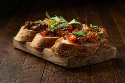 Olive tapenade bruschetta