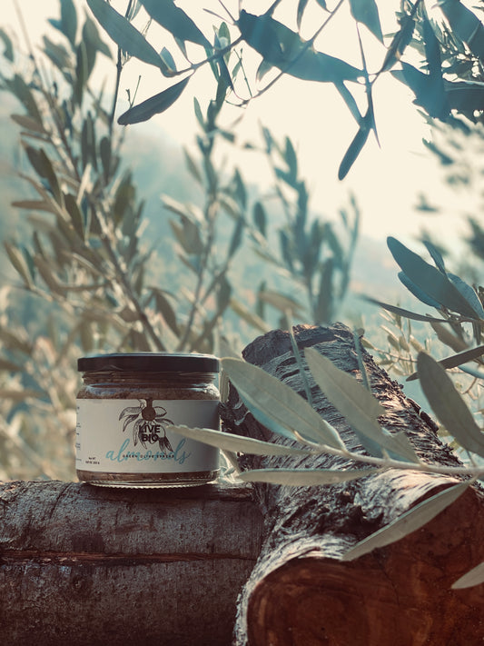 Almond green olive tapenade