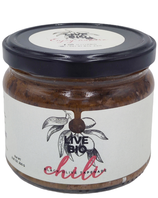Hot chili black olive tapenade