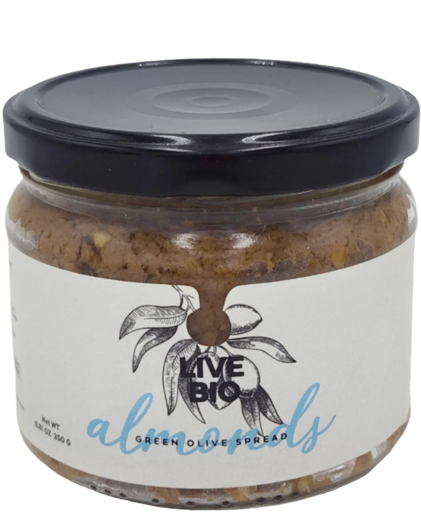Almond green olive tapenade