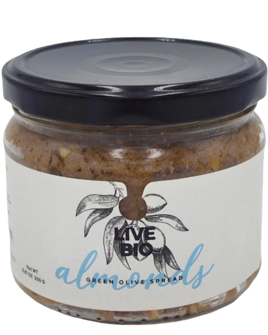 Almond green olive tapenade