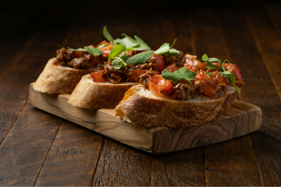 Olive tapenade bruschetta