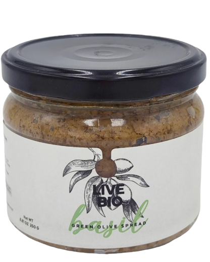 Basil green olive tapenade