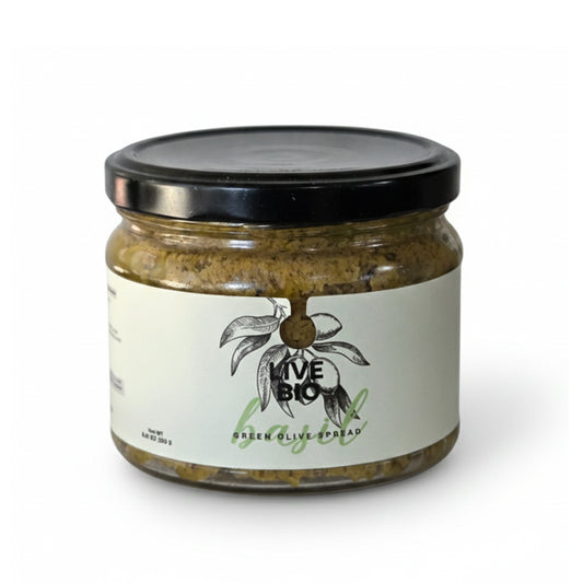 Basil green olive tapenade
