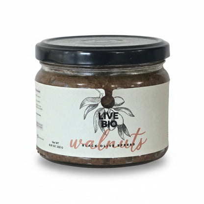 Walnut black olive tapenade